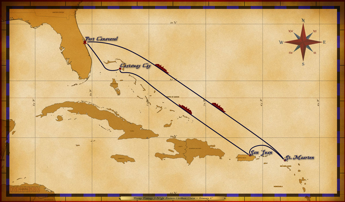 7-Night Eastern Caribbean Cruise on Disney Fantasy - Itinerary C