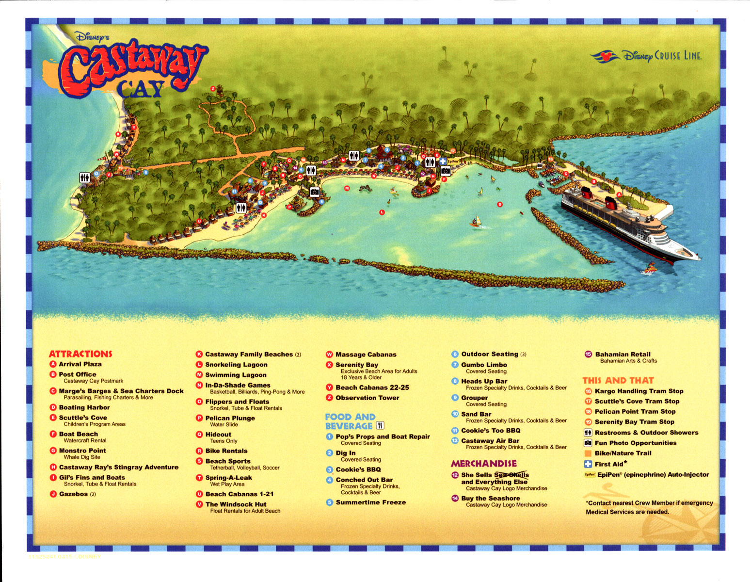 UNIVERSAL ORLANDO GUIDE WITH INFORMATION ON ATTRACTIONS 1 SHEET MAP 2013