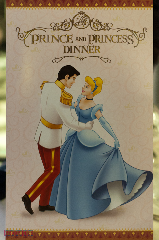 Prince & Princess Dinner - Menu Front Cover
