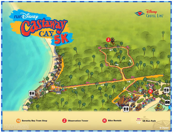 runDisney Castaway Cay 5K Map