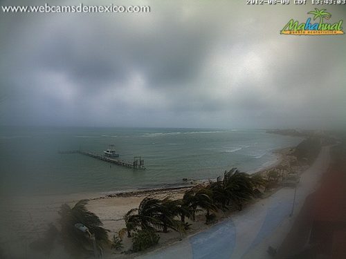 Costa Maya Mahahual Webcam 20120808-1343 After Hurricane Ernesto