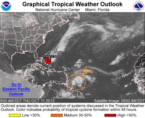 NHC Tropical Outlook 10/11/12 11AM