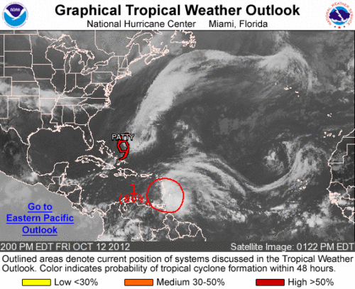 NHC Tropical Outlook 10/12/12 2PM