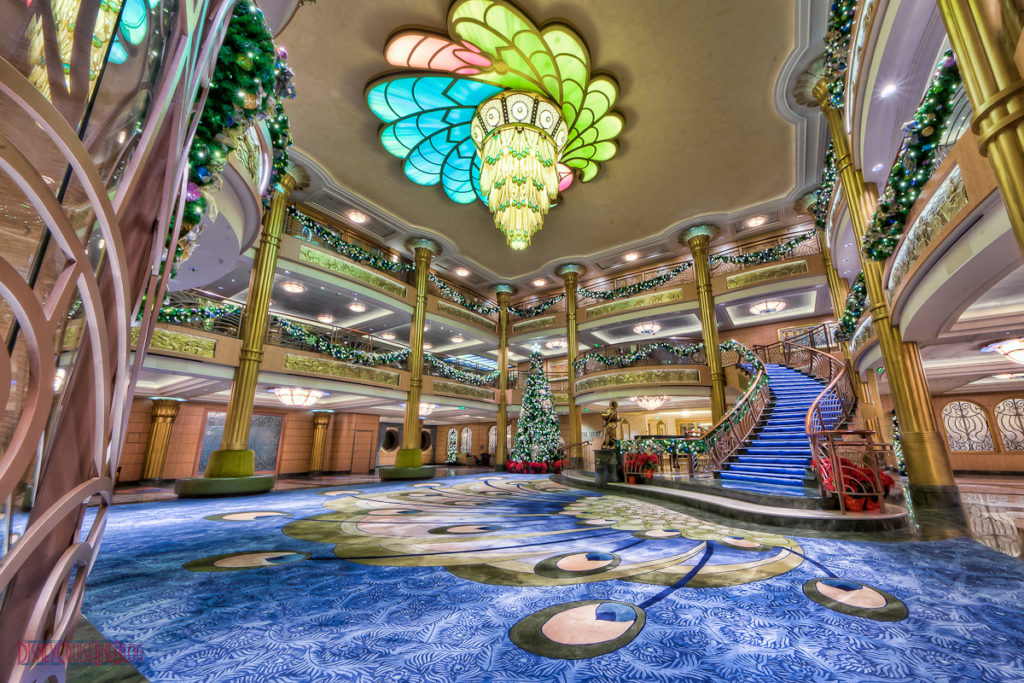 Disney Fantasy Atrium Lobby Christmas Decorations