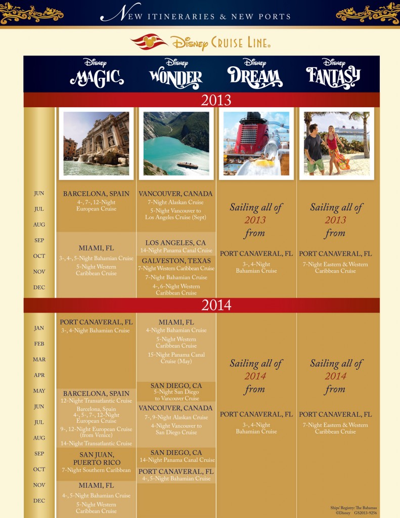 DCL 2013-2014 Itineraries Flier