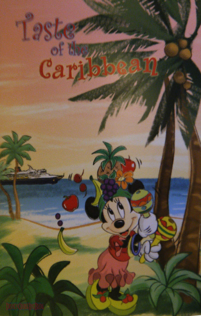 Taste of the Caribbean Menu Front Disney Magic May 2013
