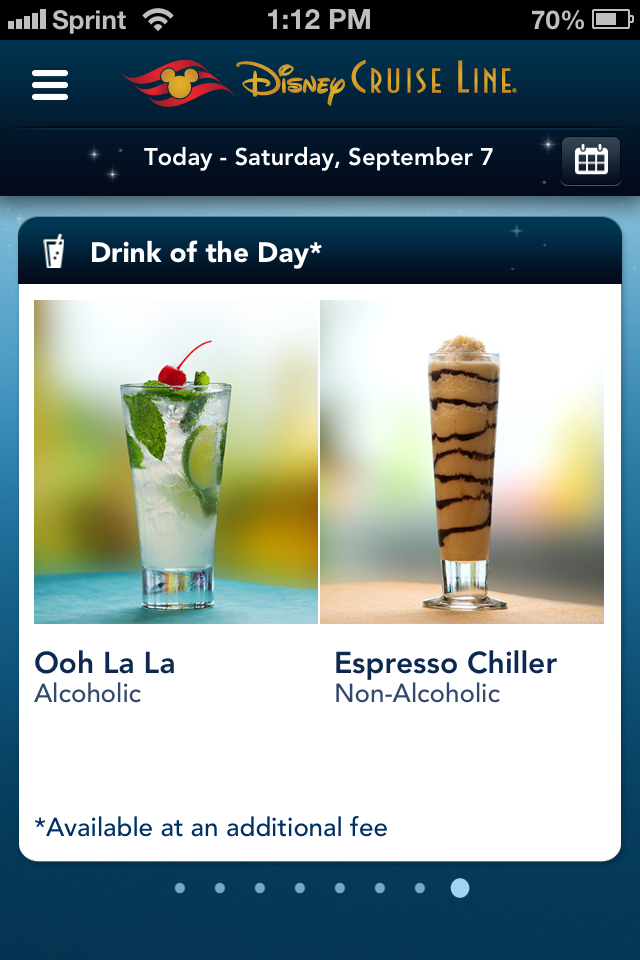 DCL App Screenshot Live Drink of the Day