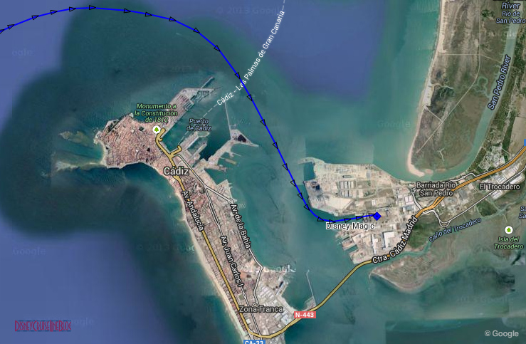 Disney Magic Arrival in Cadiz MarineTraffic AIS Map