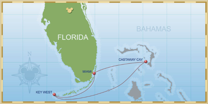 4-Night Bahamian Cruise On Disney Magic Itinerary A