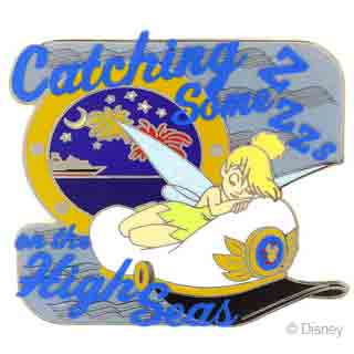 DCL Tinker Bell Catching ZZZZ’s On The High Seas Pin