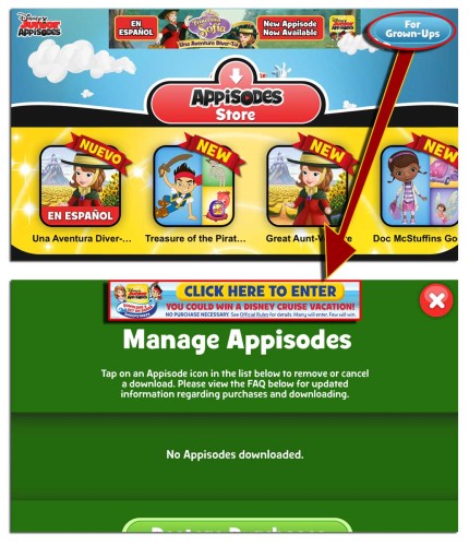Disney Junior GET ON BOARD SWEEPSTAKES App Entry
