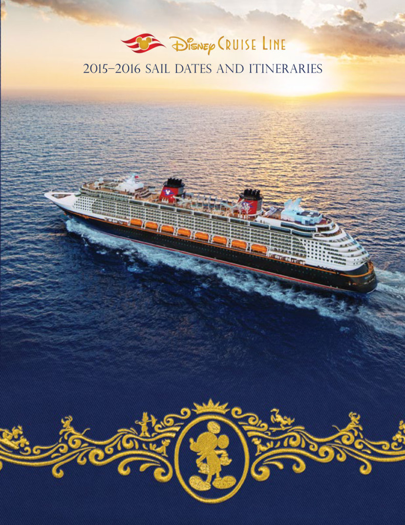 DCL Itinerary Brochure October 2014 2015 2016 Dates Cover