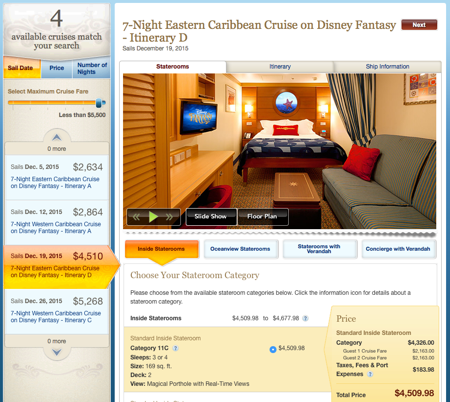 DCL Fantasy 20151219 Booking