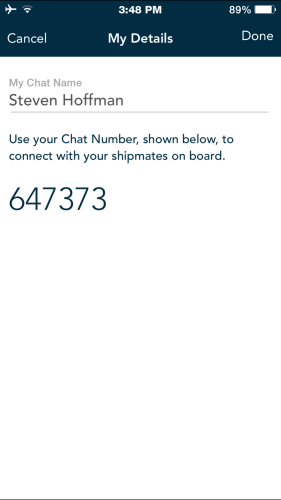 Navigator App Chat My Details
