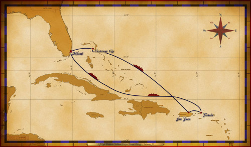 Magic Map 7 Night Eastern Caribbean Cruise Disney Magic Itinerary D