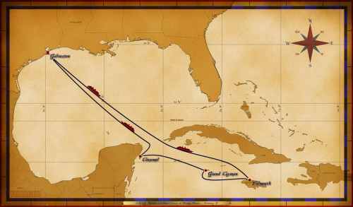 Map Wonder 7 Night Western Caribbean Cruise On Disney Wonder Itinerary D