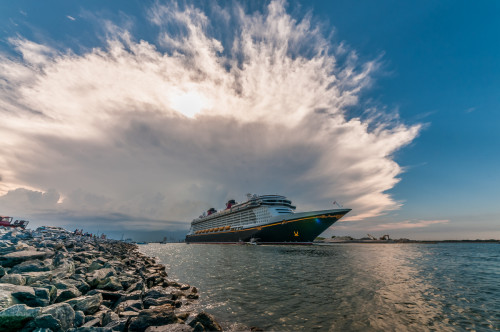 Disney Fantasy Port Canaveral Sail Away Clouds