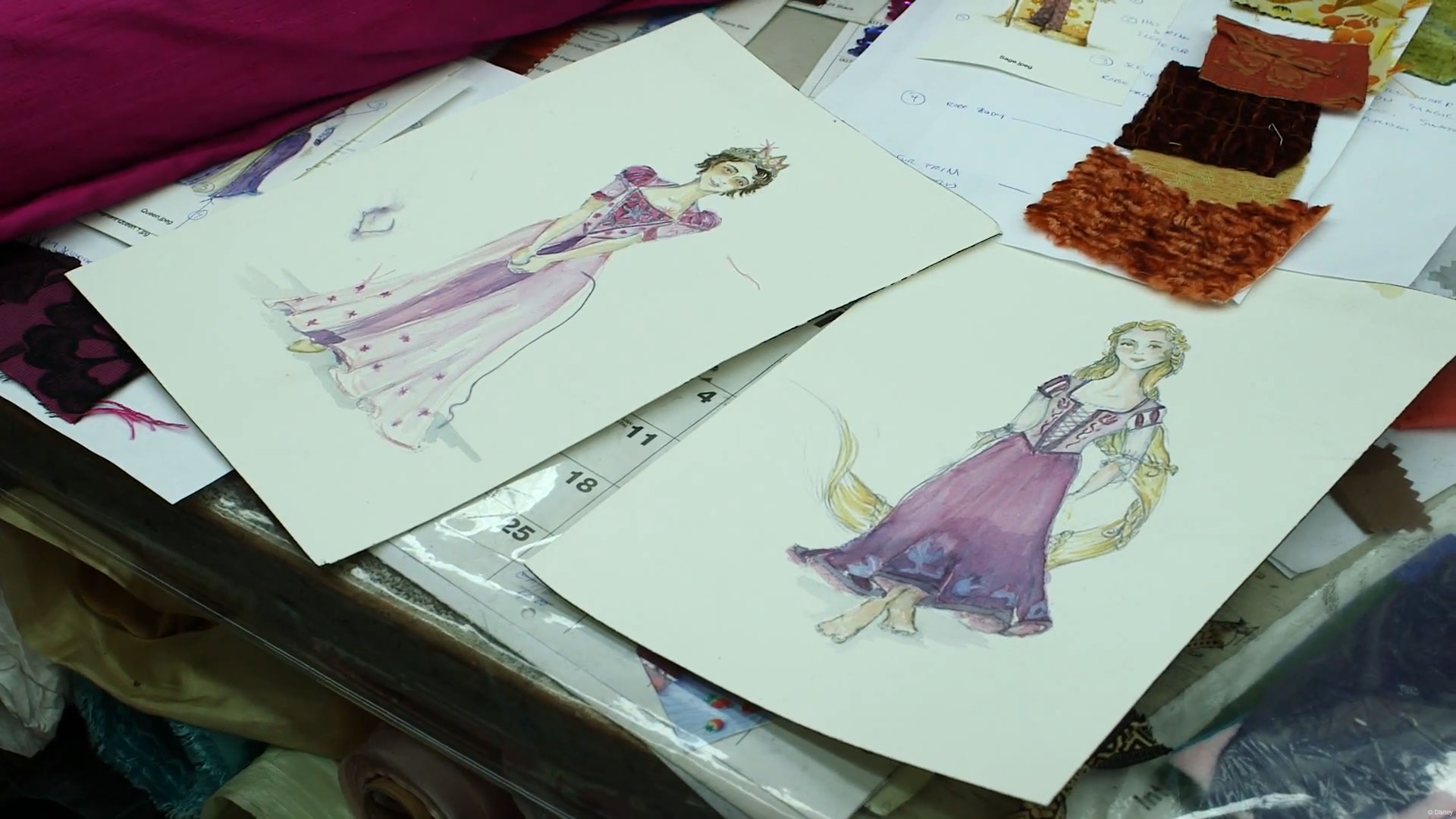 Tangled Costumes Rapunzel Dress Sketch Final