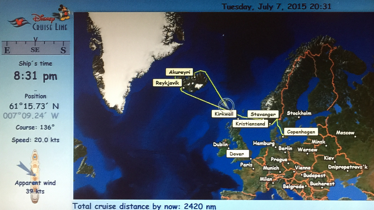 Stateroom Map Magic Almost Kirkwall Evening July 7 2015
