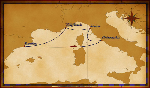 Map Magic 5 Night Mediterranean Cruise Itinerary B