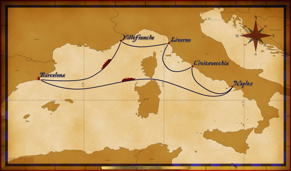 Map Magic 7 Night Mediterranean Cruise Itinerary D