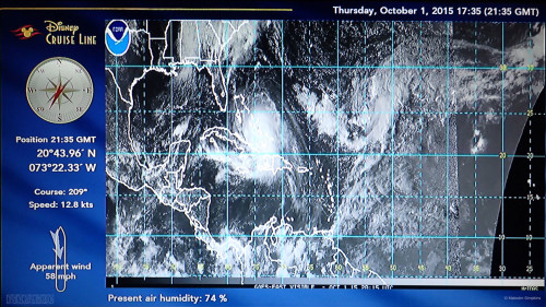 Disney Fantasy October 1 Hurricane Joaquin Visible Satellite