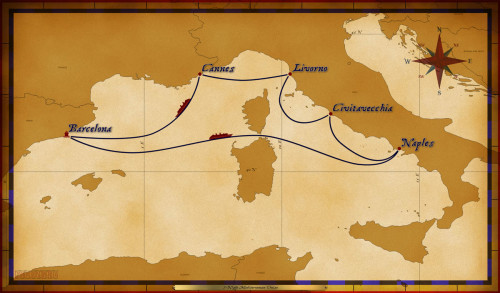 Map Magic 7 Night Mediterranean Cruise Itinerary C Revised