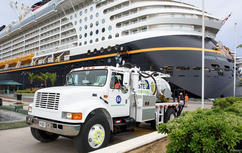 Disney Cruise Line Donates Used Cooking Oil Bahamas Waste Managment Truck