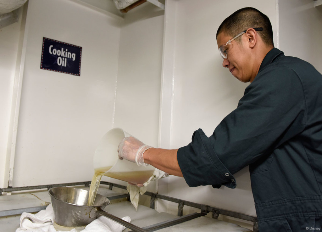 Disney Cruise Line Donates Used Cooking Oil Crew Member