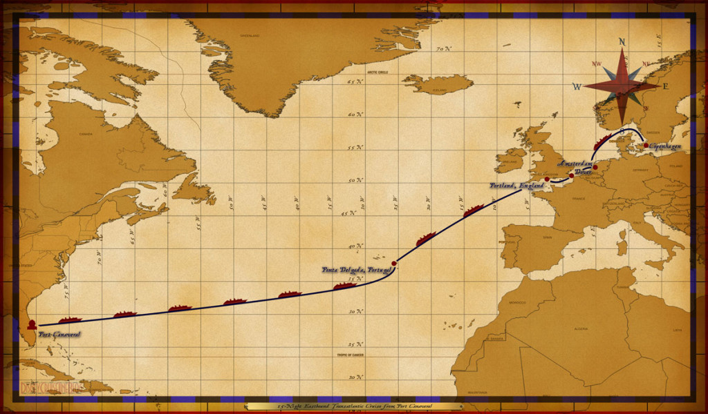 Map Magic 15 Night Eastbound Transatlantic Itinerary 2016