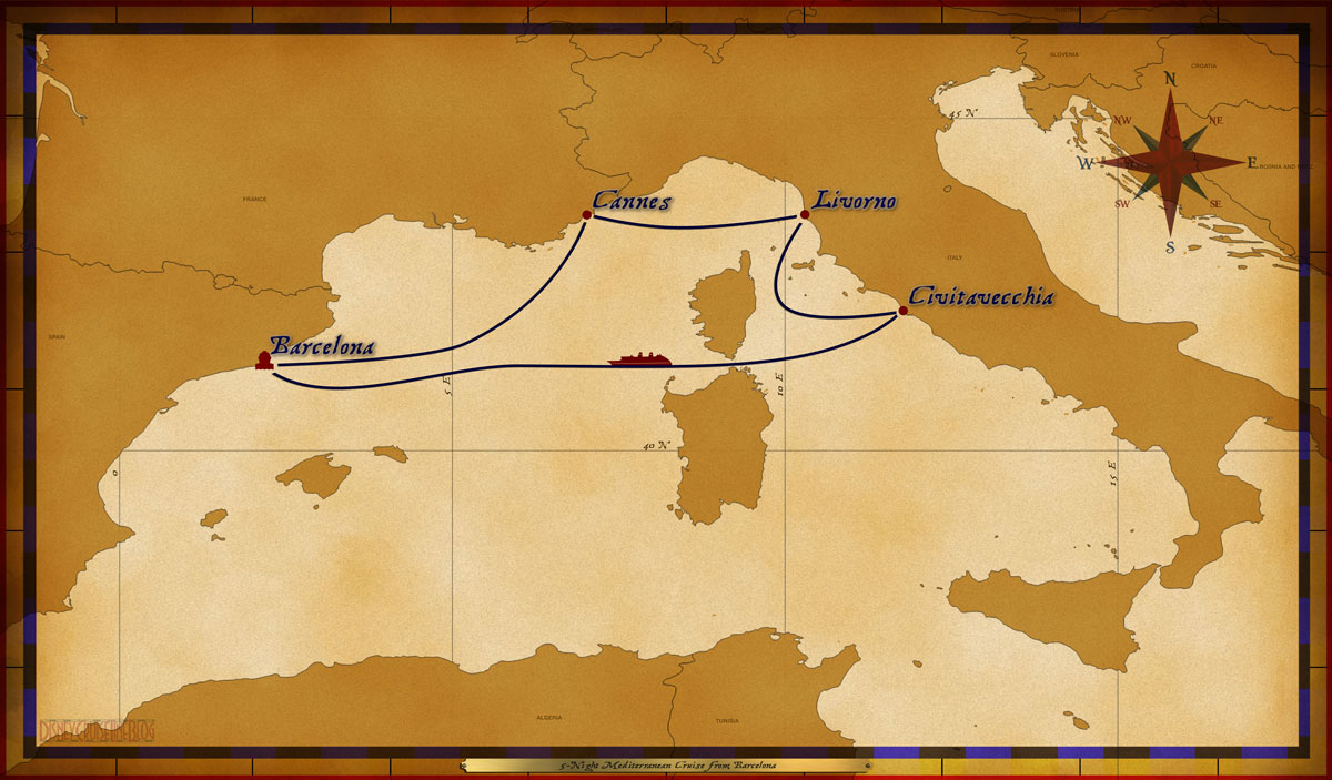 Map Magic 5 Night Mediterranean Cruise
