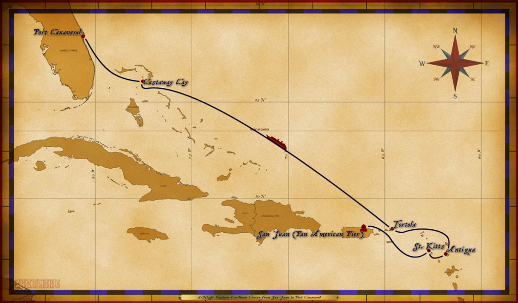 Map Magic 6 Night Eastern Caribbean Repo Itinerary