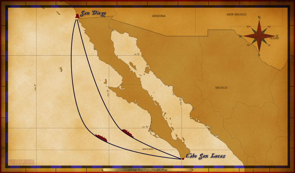 Map Wonder 4 Night Baja Itinerary A