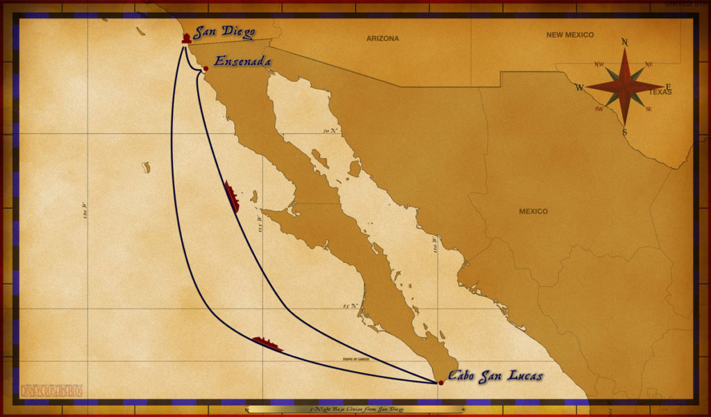 Map Wonder 5 Night Baja Itinerary B