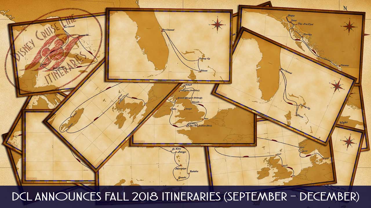 DCL Itinerary Release Fall 2018
