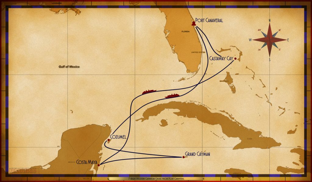Map Fantasy 7 Night Western Caribbean PC Sea COZ GC CM Sea CC