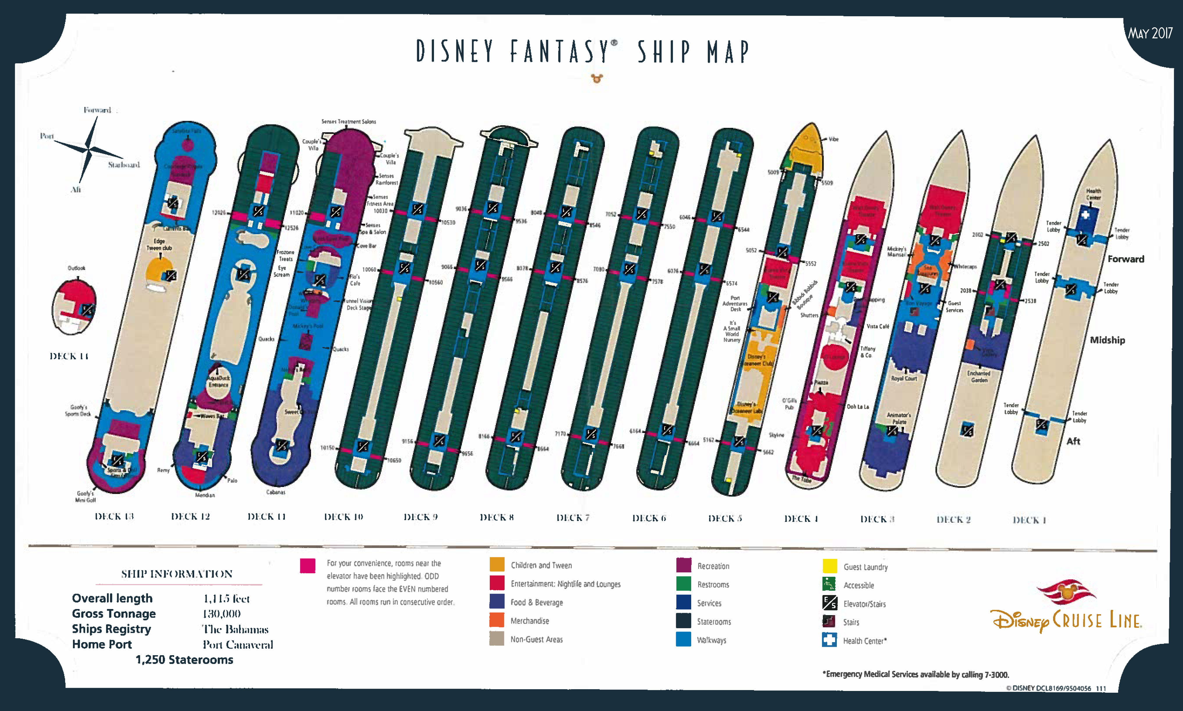 disney cruise fantasy decks