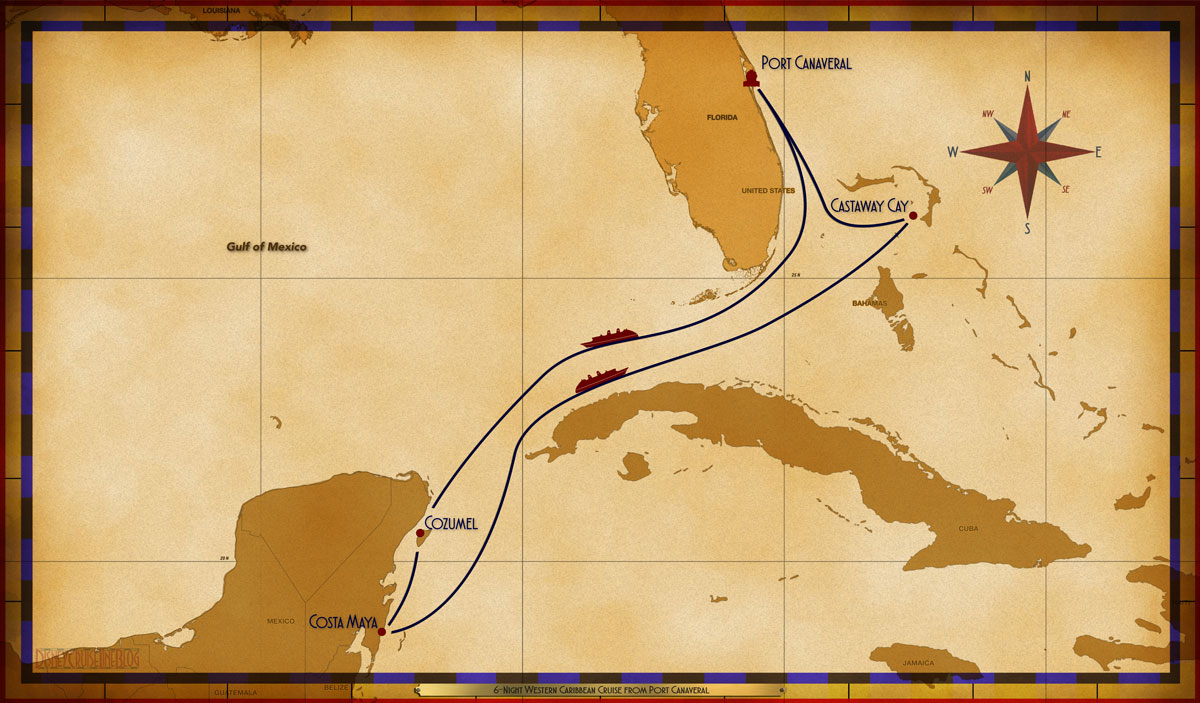 Map Fantasy 6 Night Western Caribbean PC SEA COZ CM SEA CC
