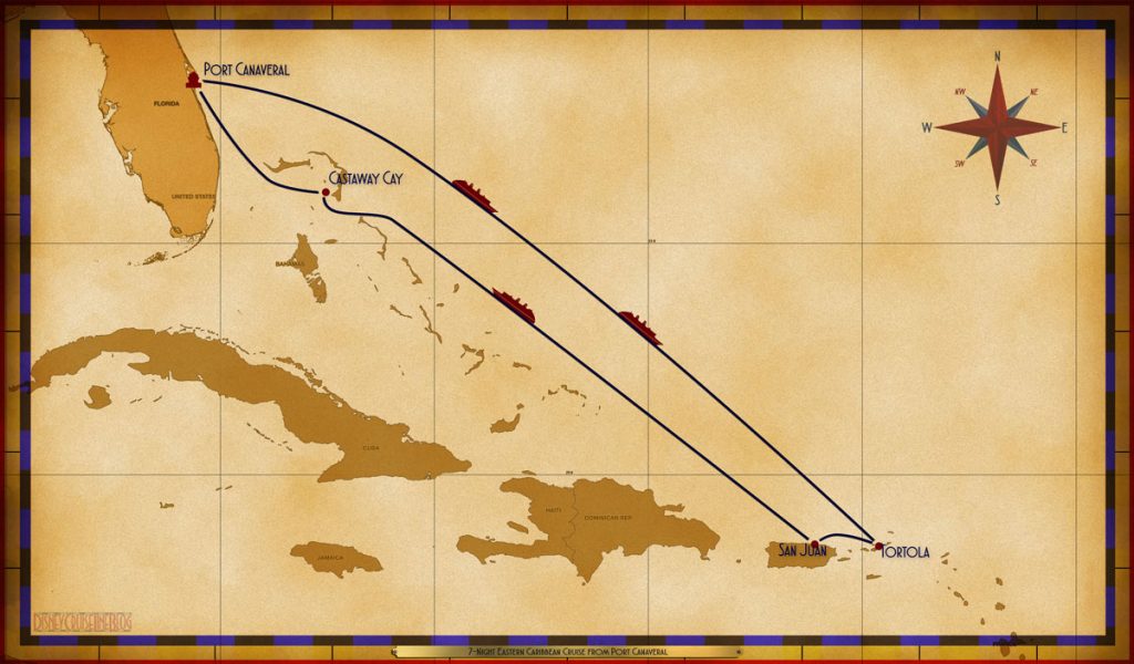 Map Fantasy 7 Night Eastern Caribbean PC SEA SEA TOV SJU SEA CC
