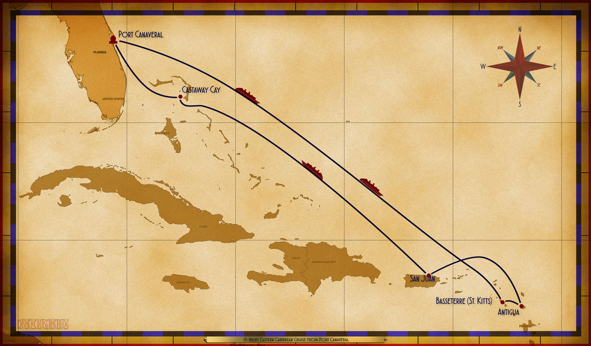 Map Fantasy 8 Night Eastern Caribbean PC SEA SEA BAS ANU SJU SEA CC