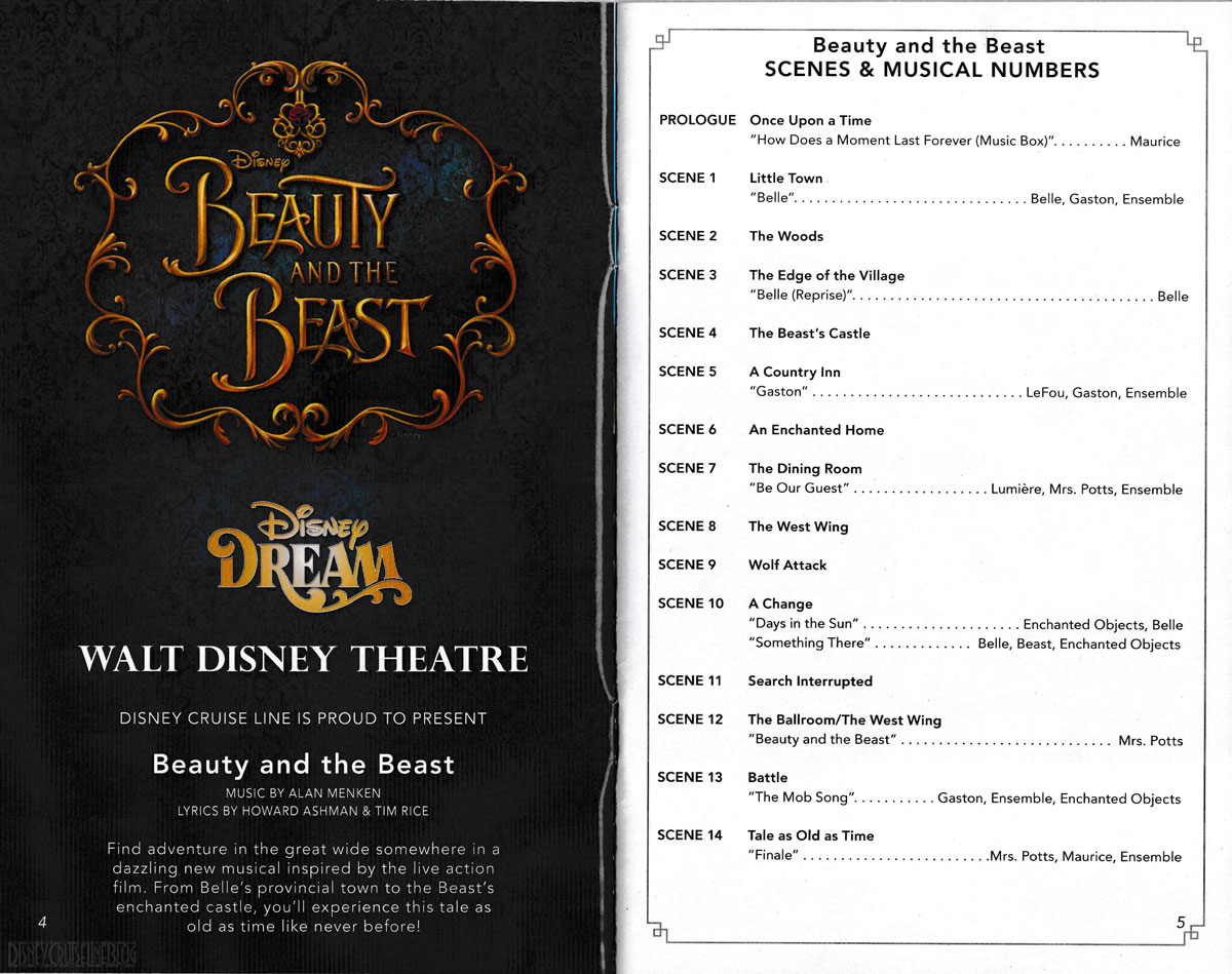 Beauty And The Beast Musical The Disney Cruise Line Blog