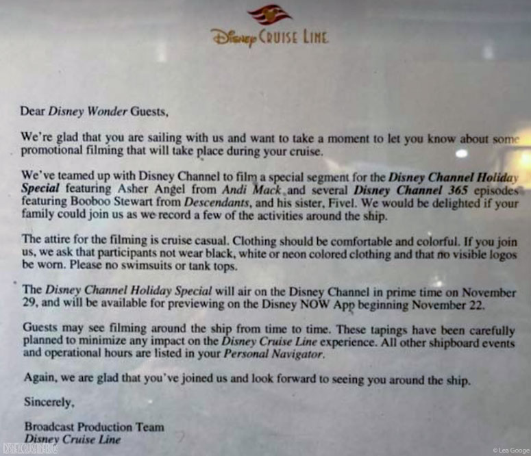 DCL Filming Notice Disney Channel 2018 Holiday Special