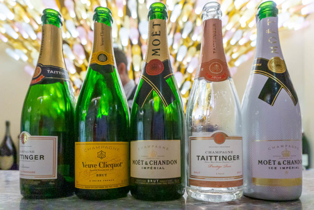 Champagne Tasting Bottle Lineup