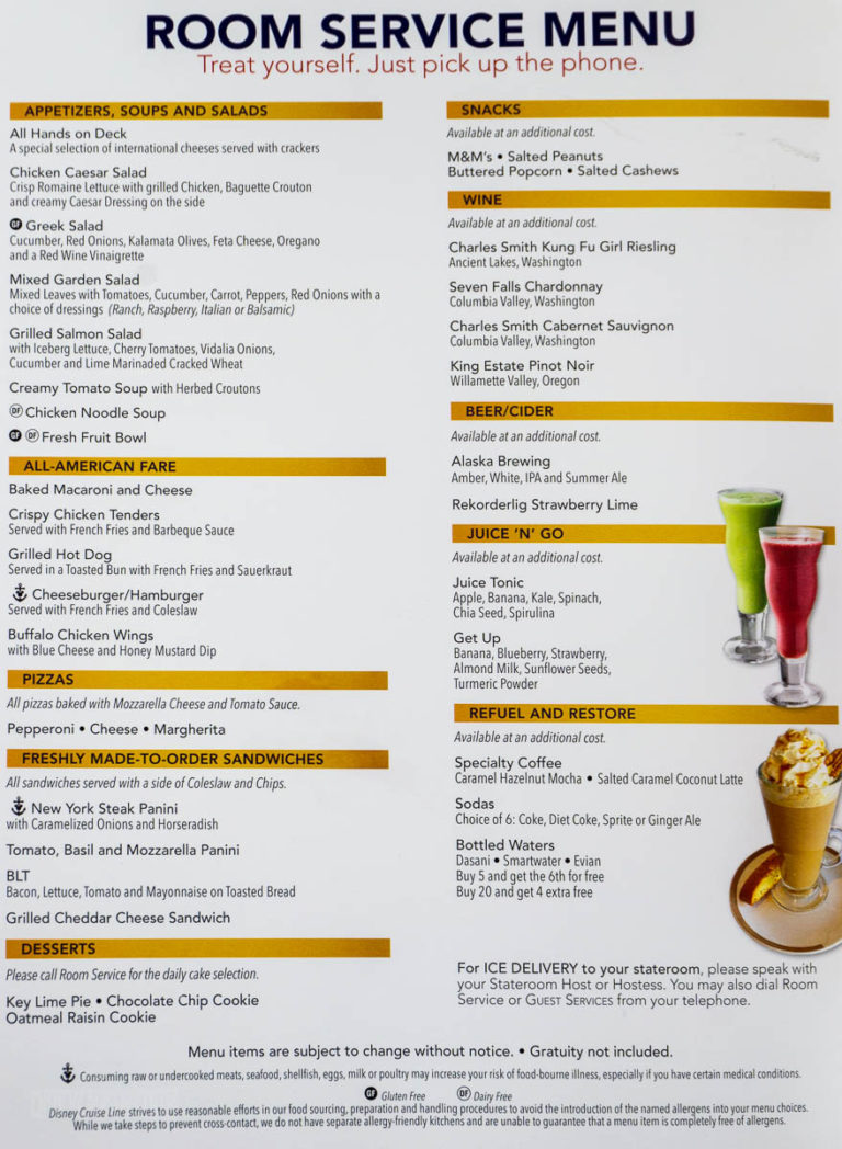 disney cruise food menu 2023