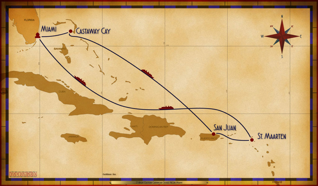 Map Magic 7 Night Eastern Caribbean MIA GOC SEA SJU SXM SEA SEA