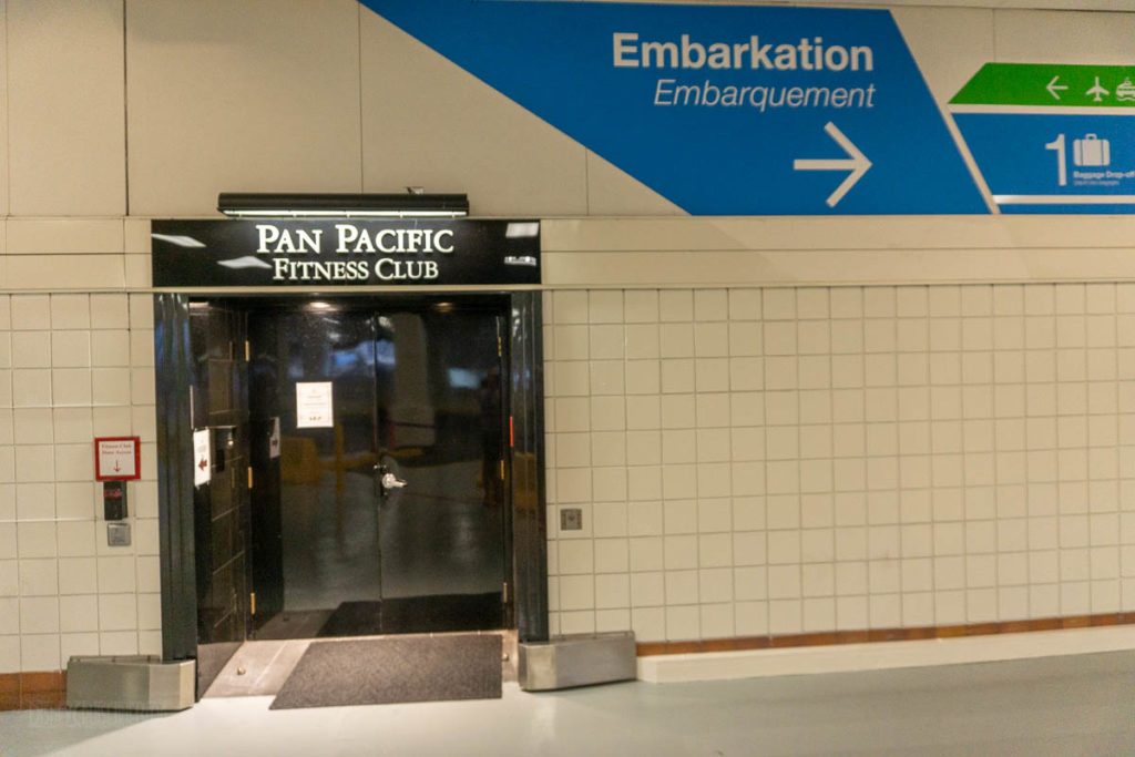 Pan Pacific Fitness Center Door