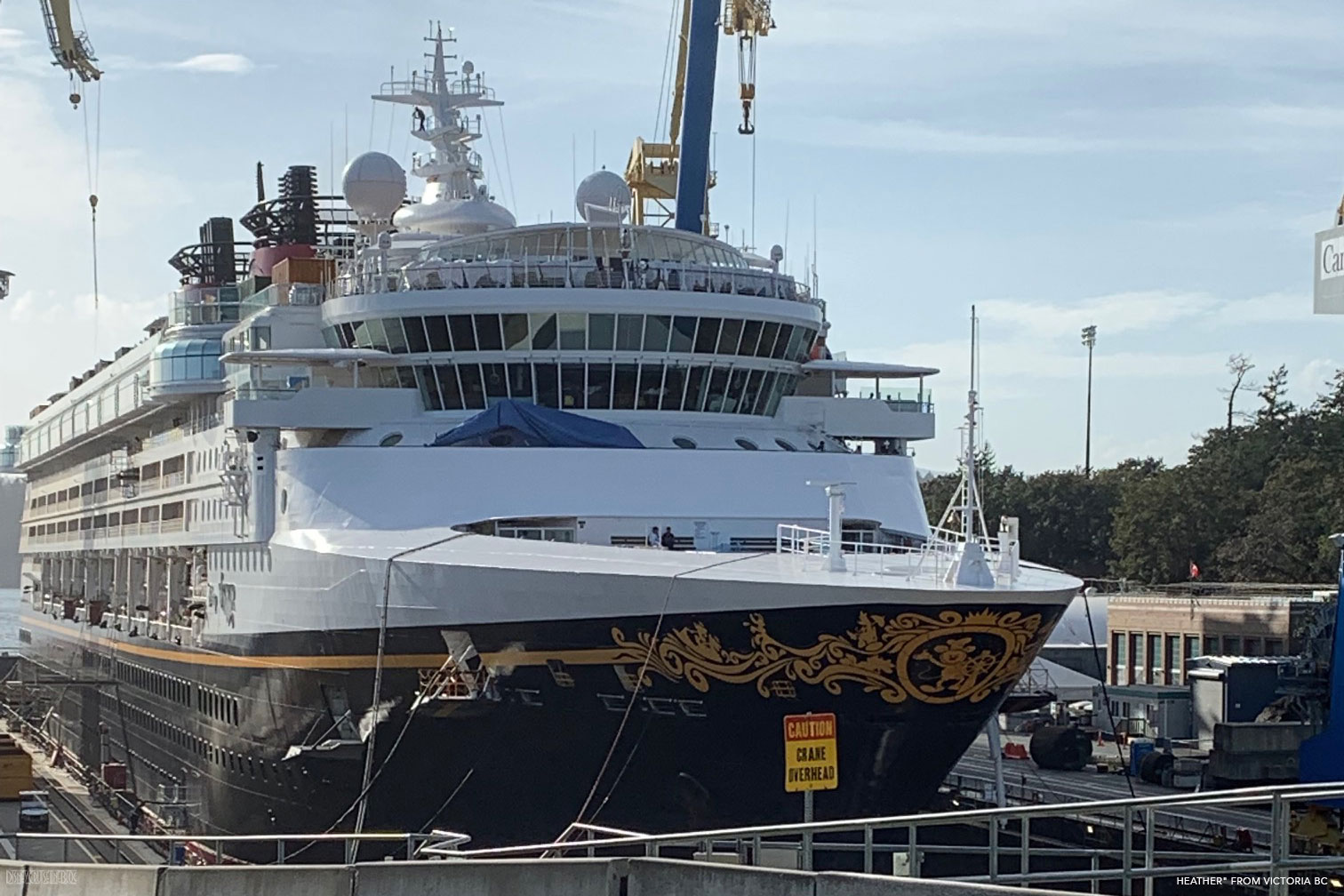A Glimpse of the Disney Wonder in a Victoria Dry Dock • The Disney