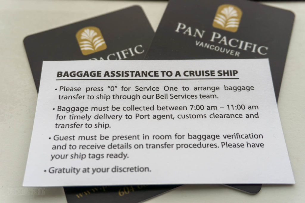 Pan Pacific Hotel Baggage Cruise Transfer