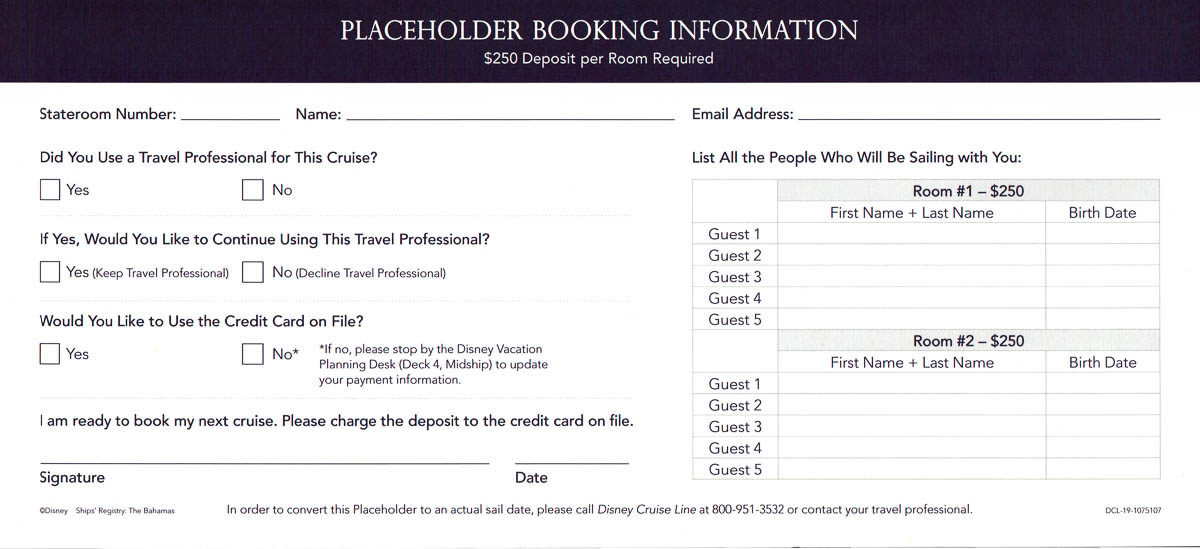 Onboard Booking Blockout Sailings • The Disney Cruise Line Blog