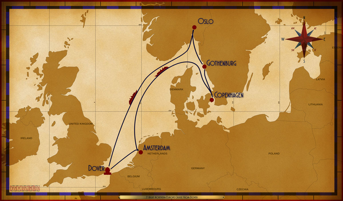 disney cruise itinerary europe